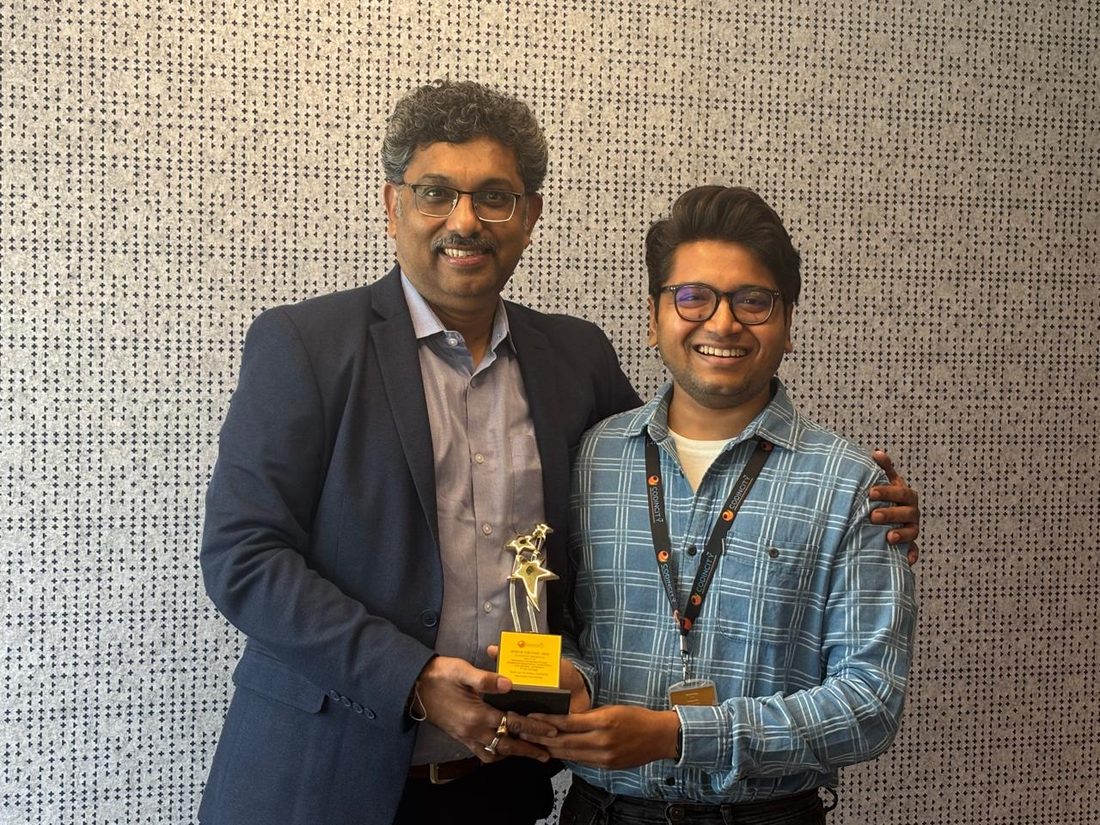 Codincity team member receiving a star award